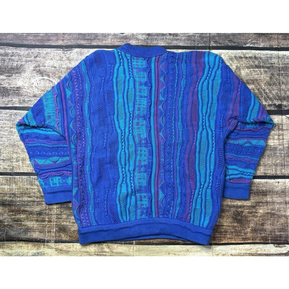 COOGI Multi-Blue Patterned Crewneck Sweater - Picture 3 of 15